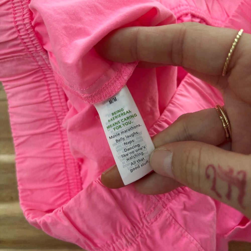 Aerie Vibrant Pink Wide Leg Pants - Picture 9 of 11